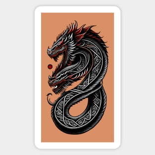 Double Headed Dragon Sticker